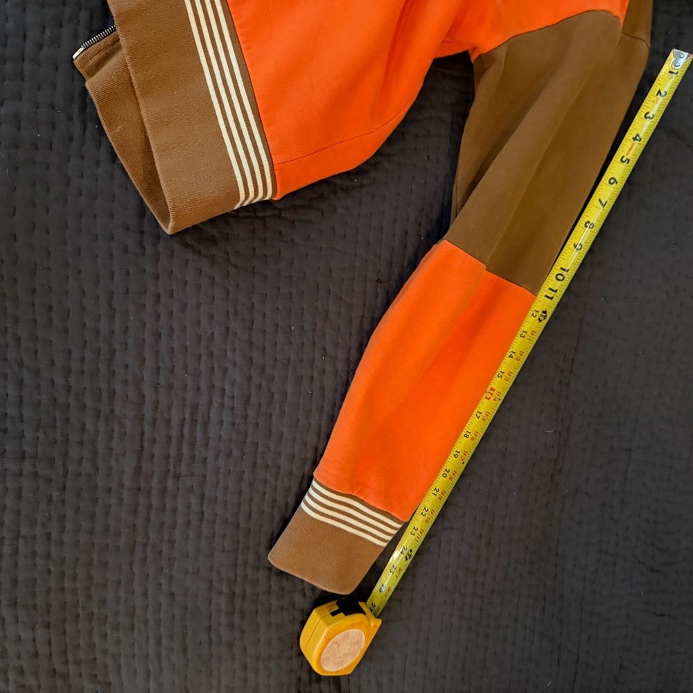 Wales Bonner Orange and Brown Hoodie - Picture 3 of 6